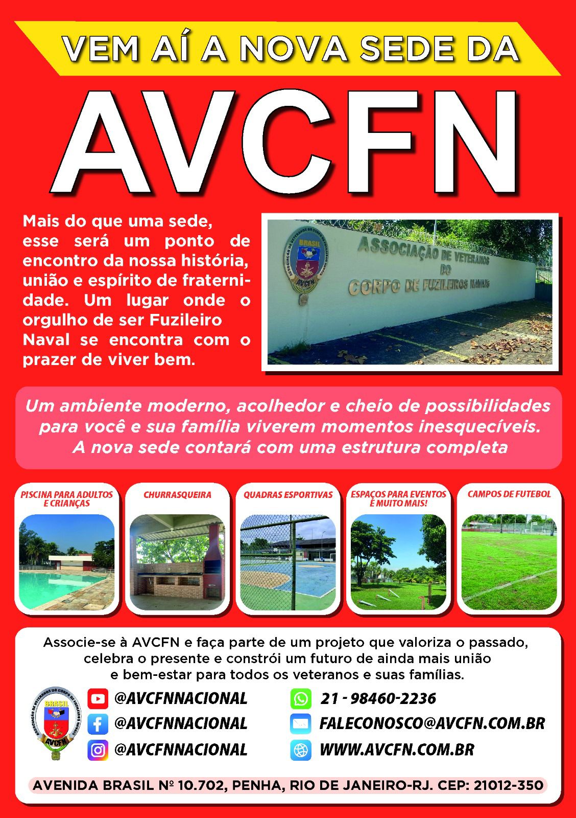 Fachada da Sede da AVCFN