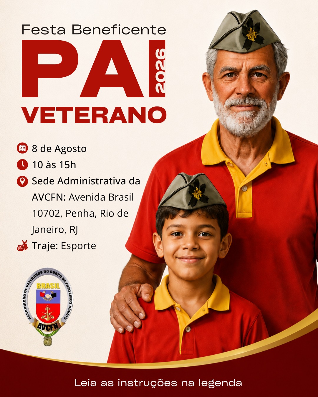 Cartaz do Evento Pai Veterano - AVCFN